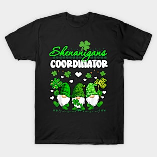 Shenanigans Coordinator St Patricks Day Gnomes Cute Green T-Shirt